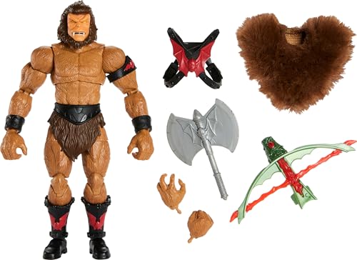 MASTERS OF THE UNIVERSE Revelation to New Eternia - Grizzlor Actionfigur 18 cm, 30 bewegliche Gelenke, Waffen und austauschbaren Köpfen, für Kinder ab 6 Jahren, HLB48 MASTERS OF THE UNIVERSE Revelation to New Eternia - Grizzlor Actionfigur 18 cm, 30 bewegliche Gelenke, Waffen und austauschbaren Köpfen, für Kinder ab 6 Jahren, HLB48 von Masters of the Universe