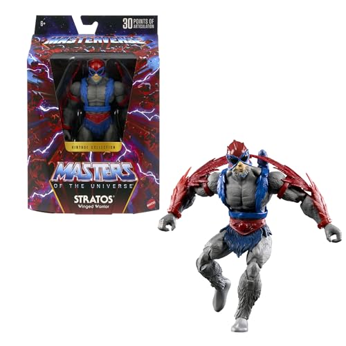 Masters of The Universe Masterverse Vintage Collection Stratos-Actionfigur, ca. 18 cm, 30 Bewegungspunkte, Heldenhafter Anführer der Vogelmenschen mit Zubehör, JBP96 Masters of The Universe Masterverse Vintage Collection Stratos-Actionfigur, ca. 18 cm, 30 Bewegungspunkte, Heldenhafter Anführer der Vogelmenschen mit Zubehör, JBP96 von Masters of the Universe