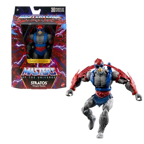Masters of The Universe Masterverse Vintage Collection Stratos-Actionfigur, ca. 18 cm, 30 Bewegungspunkte, Heldenhafter Anführer der Vogelmenschen mit Zubehör, JBP96 Masters of The Universe Masterverse Vintage Collection Stratos-Actionfigur, ca. 18 cm, 30 Bewegungspunkte, Heldenhafter Anführer der Vogelmenschen mit Zubehör, JBP96 von Masters of the Universe