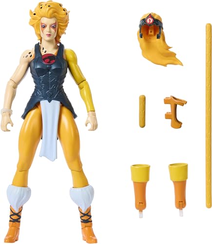 Masters of The Universe Origins & Thundercats Actionfigur Geparda, bewegliches 1980er Crossover-Spielzeug, ca. 14 cm groß, abnehmbare Rüstung, Stab und Mini-Comic, JFW94 Masters of The Universe Origins & Thundercats Actionfigur Geparda, bewegliches 1980er Crossover-Spielzeug, ca. 14 cm groß, abnehmbare Rüstung, Stab und Mini-Comic, JFW94 von Masters of the Universe