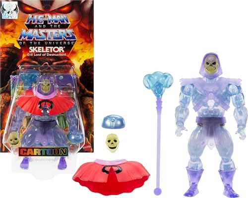Masters of Universe Origins Actionfigur Invisible Skeletor aus der Cartoon-Kollektion, ca. 14 cm groß, Bösewicht aus der TV-Serie der 1980er, Klares Design mit zahlreichen Details und Alternativgesicht, JBM86 von Masters of the Universe