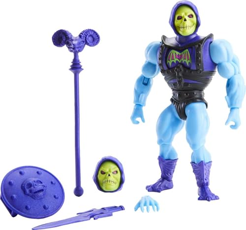 Masters of the Universe GVL77 - Origins Skeletor Deluxe-Actionfigur, ca. 14 cm große Actionfigur, Figuren zum Spielen und Sammeln, Geschenk für 6- bis 10-Jährige und erwachsene Sammler von Masters of the Universe