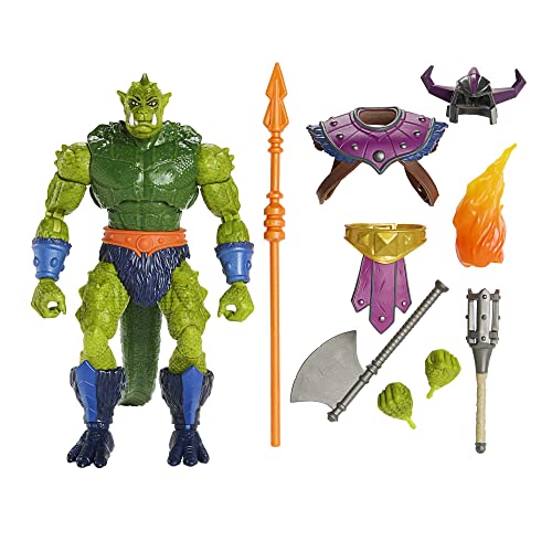 Masters of the Universe Masterverse Actionfigur in Übergröße New Eternia Whiplash, 20 cm, 30 verschiedene Bewegungen, Battle-Zubehörteile, HLB68 von Masters of the Universe