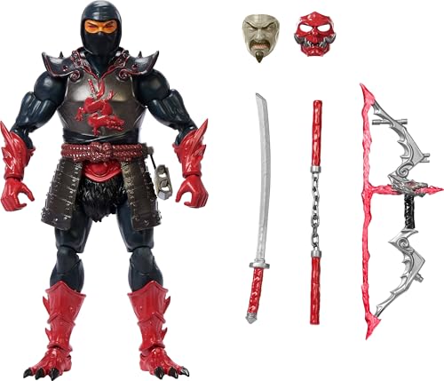 Masters of the Universe Masterverse Ninjor-Actionfigur, 30 Bewegungspunkte, ca. 18 cm großes Motu-Spielzeug, Deluxe-Design, Rüstung und Waffen-Zubehörteile, JBP82 Masters of the Universe Masterverse Ninjor-Actionfigur, 30 Bewegungspunkte, ca. 18 cm großes Motu-Spielzeug, Deluxe-Design, Rüstung und Waffen-Zubehörteile, JBP82 von Masters of the Universe
