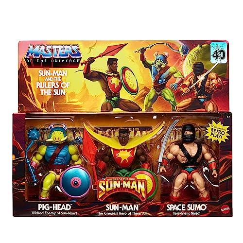 Masters of the Universe Origins Action Figur Rulers of The Sun 3er Pack: Sun-Man, Pig-Head & Space Sumo von Masters of the Universe