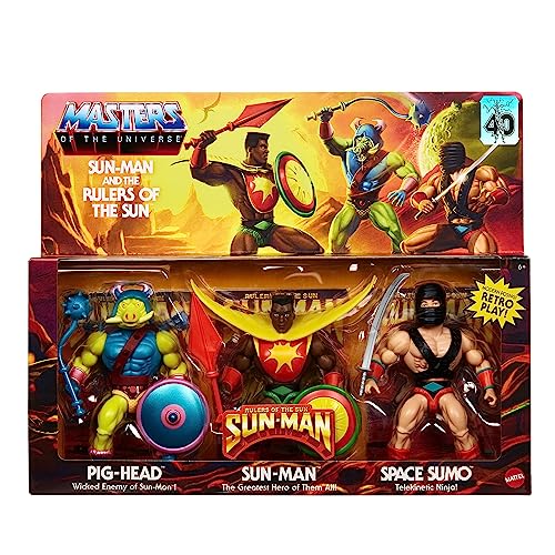 Masters of the Universe Origins Action Figur Rulers of The Sun 3er Pack: Sun-Man, Pig-Head & Space Sumo Masters of the Universe Origins Action Figur Rulers of The Sun 3er Pack: Sun-Man, Pig-Head & Space Sumo von Masters of the Universe