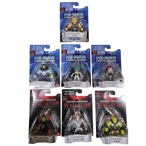 Masters of the Universe Revelation Eternia Minis Complete Set of 7 Figures from HBR81-963F Release von Masters of the Universe