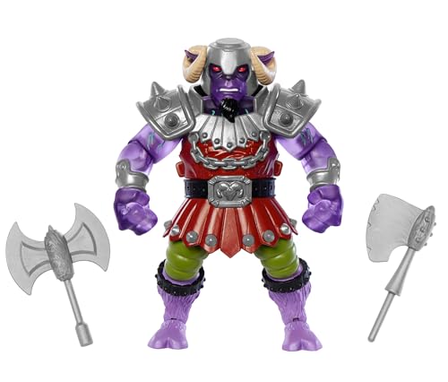 Masters of the Universe Turtles of Grayskull Ram Man Actionfigur-Spielzeug, 16 Bewegungspunkte, TMNT- und MOTU-Crossover mit Zubehör, HTH09 von Masters of the Universe