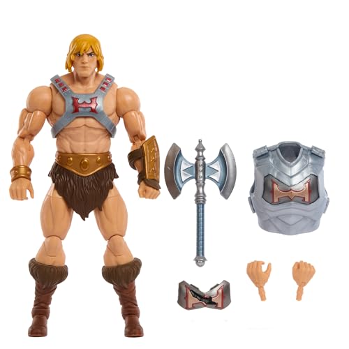 Masters of the Universe: Revolution Masterverse He-Man Actionfigur mit Abnehmbarer Kampfrüstung, Deluxe-Sammelfigur mit 30 Bewegungspunkten, Motu Spielzeug, HYC49 von Masters of the Universe