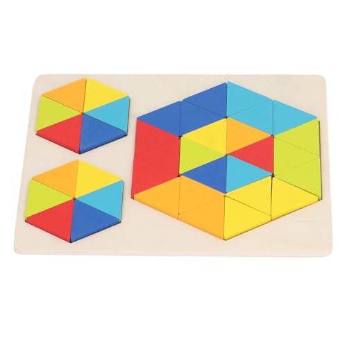 36pcs Formmusterblöcke mit, Basswood -Material, Bildungsspielzeug für Kinder, Verbesserung der Handaugenkoordination, Räumliche Fähigkeitenentwicklung mit, Lustigen Lernspielen von Masyrt