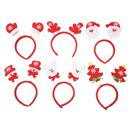 6pcs Weihnachtsstirnband Set,Elastische Dekorative Weihnachts Kopf Kopfbedeckung,Varieté Weihnachtsfeier Stirnband Xmas Kopfbedeckung für Dress -up Kostümzubehör Festival 6pcs Weihnachtsstirnband Set,Elastische Dekorative Weihnachts Kopf Kopfbedeckung,Varieté Weihnachtsfeier Stirnband Xmas Kopfbedeckung für Dress -up Kostümzubehör Festival von Masyrt
