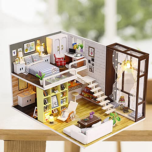 Dollhouse Kit, Holzhandwerk, Miniaturpuppenhaus, Einfacher Stil, Puppenhaus, Montagemodelle, Spielzeug, Dollhouse Kit, Holzhandwerk, Miniaturpuppenhaus, Einfacher Stil, Puppenhaus, Montagemodelle, Spielzeug, von Masyrt