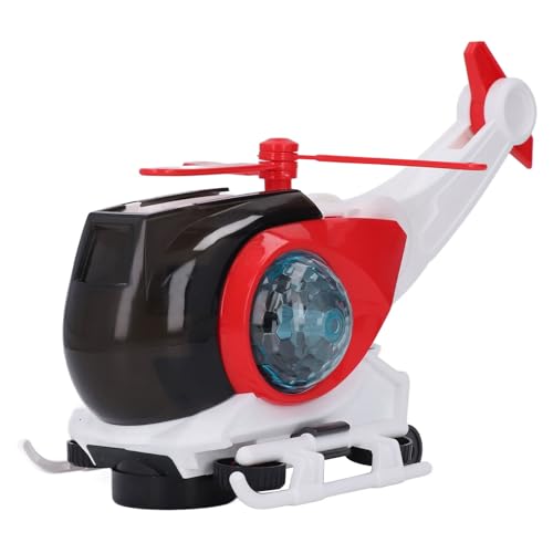 Elektrische Transformierende Flugzeugspielzeug,Transformation des Flugzeugmodells mit Licht und Musik, 360 -Grad -Rotation Transforming Hubschraubermodellspielzeug für Kinder (Rot) von Masyrt