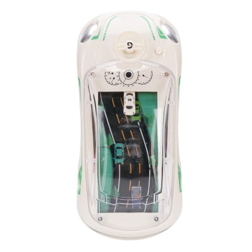 Handheld-Auto-Spiel Lenkrad-Rennen Spielzeug Kleinkind Simulation Autofahren Spiel mit Mehreren Spuren und Herausforderungen Handheld pädagogisches Spielzeug für Kinder (White) von Masyrt