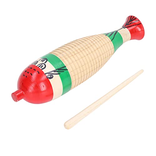 Hölzerne Guiro -Fisch -Form -Percussion -Instrument, Frühschulwerkzeug, Lustiges und Pädagogisches für und von Masyrt