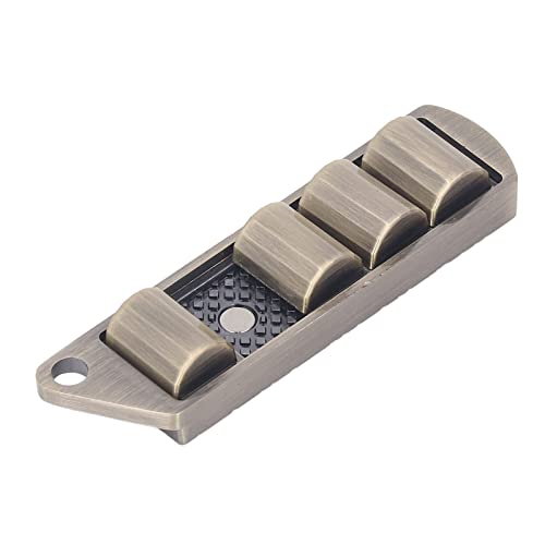 Masyrt ADHS Push Slider Toy, Stress Relief Sensory Fidget Metal Slider Toy für Angst, Autismus, mit Ergonomischem Design, Süßes Aussehen, Geeignet für Büroangestellte, Schüler usw. (Gold) von Masyrt