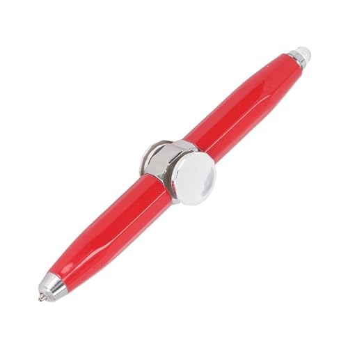 Masyrt Anti -Angst -LED Metallguuchstoffstift, Stress Reduziert Rotierende Fingerspitzenstift Ideal für eine Bessere Fokussierung und Entspannung (Rot) von Masyrt