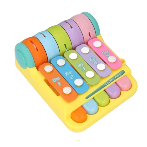 Masyrt Baby-Klavier-Klopfspielzeug, Tap Piano, Interaktives Musikinstrument, Pädagogisches Lernen, Leicht, Tragbar (Gelb) von Masyrt