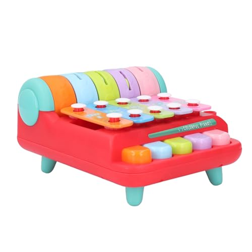 Masyrt Baby-Klavier-Klopfspielzeug, Tap Piano, Interaktives Musikinstrument, Pädagogisches Lernen, Leicht, Tragbar (Rot) von Masyrt
