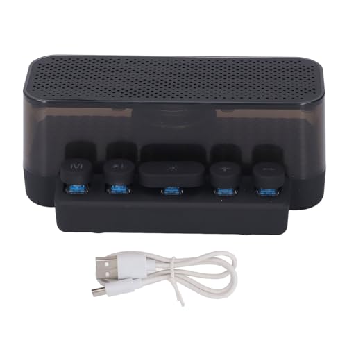 Masyrt Bunter Tastatur-Bluetooth-Lautsprecher mit Stereo-Sound, 1200-mAh-Subwoofer, Dekorativer Schreibtischdekoration und Nachtlicht für Zuhause Masyrt Bunter Tastatur-Bluetooth-Lautsprecher mit Stereo-Sound, 1200-mAh-Subwoofer, Dekorativer Schreibtischdekoration und Nachtlicht für Zuhause von Masyrt