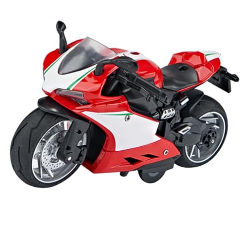 Masyrt Cool 1:14 Skala Legierung Kunststoff Rücken Sie Spielzeugmotorrad für Kinder mit Licht und Klang, Lustig und Interaktiv, Exquisit Gemacht, Kinder Werden Es Lieben (Rot) von Masyrt