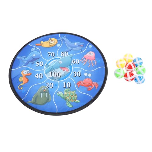 Masyrt Dartbrett für Kinder, Ozeantiere Werfen Spiel, Entworfenes und Einfaches Spiel, Elternkind, Indoor -Spielzimmer Im Freien Im Freien, Plastikplüschspielzeug 37 X 37 cm von Masyrt