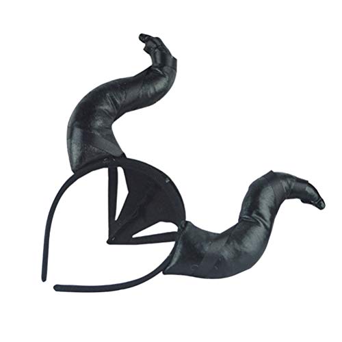 Masyrt Devil Horn Stirnband, Halloween Cosplay Stirnband, Kostümzubehör, für Maskeradepartys, Halloween, Weihnachten, Schönes für Verschiedene Altersgruppen, Bestehend aus Dauerhaftem (Schwarz) von Masyrt