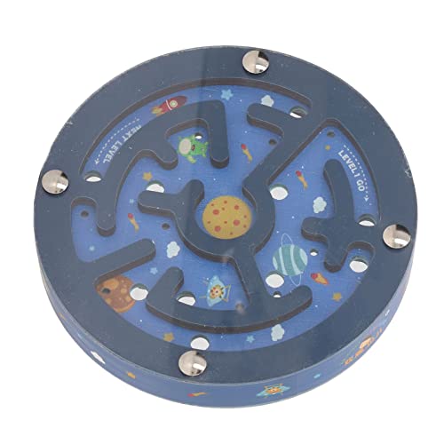 Masyrt Doppelseitiges Balance Maze -Spiel - Tragbares und Lehrreiches Holzkugel Labyrinth Puzzle Brettspiel für (Blauer Himmel) von Masyrt