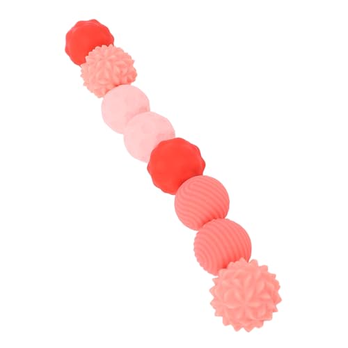 Masyrt Elastische Magnetkugeln, Lebendige Farben und Texturen Zappeln für Taktile Stimulation, 8pcs Sensorische Magnetkugeln mit Einzigartigen Designs für Endlosen Spaß (Rot) von Masyrt