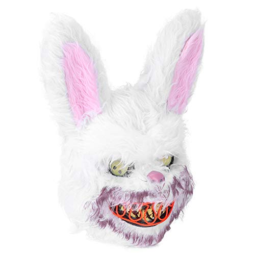 Masyrt Gruselige Kaninchenmasken, Kostüm für Festivals -Partys Requisiten mit Licht, Leuchtend in Dunklen, Leuchtenden Augen Masyrt Gruselige Kaninchenmasken, Kostüm für Festivals -Partys Requisiten mit Licht, Leuchtend in Dunklen, Leuchtenden Augen von Masyrt