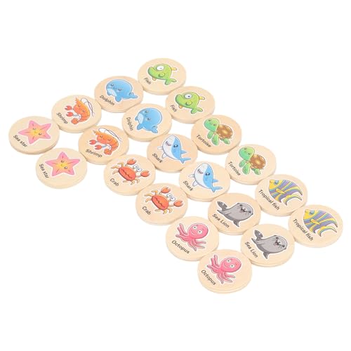 Masyrt Holzgedächtnisspiel, Bildungsmemory -Spielzeug für Kinder Frühes Lernen für Kinder Kleinkinder, mit Formen, Mustern und Farben, für Beobachtungsfähigkeiten und Rätsellösung (Typ 2) von Masyrt