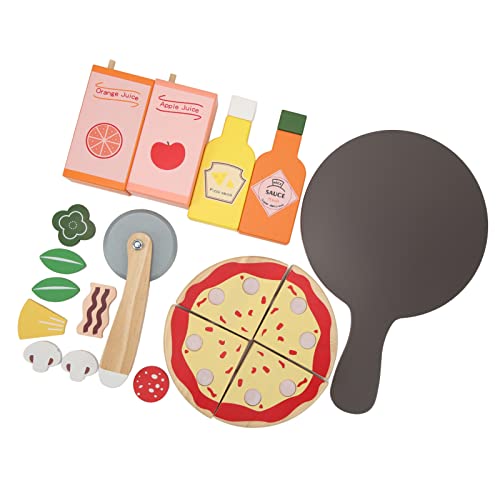 Masyrt Holzpizza Spielzeug Schneiden Spielen Pizza Play Food Spielzeug Holzunterricht Hochsimulation Pizza Set für Masyrt Holzpizza Spielzeug Schneiden Spielen Pizza Play Food Spielzeug Holzunterricht Hochsimulation Pizza Set für von Masyrt