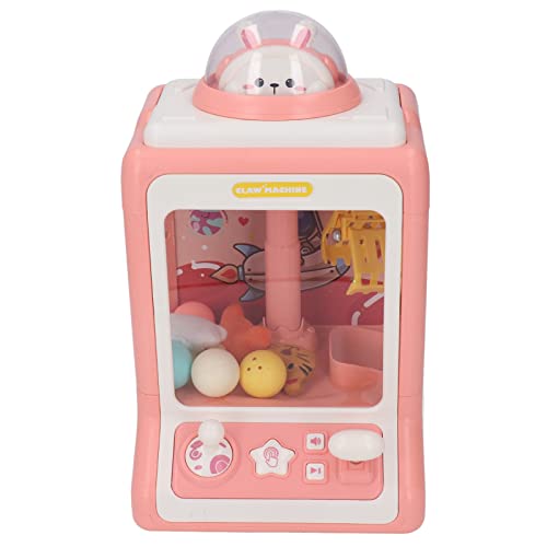 Masyrt Mini Claw Machine Toy mit 4 Puppen und 4 Bällen, Elektronischer Mini -Spielzeuggreiferspender, Candy Catcher Machine Toys, Bildungsspielzeug, Idealer Geburtstag für Girls (Rosa) von Masyrt