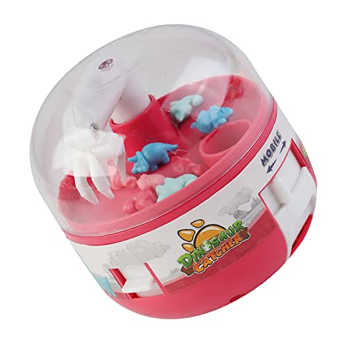 Masyrt Mini-Greifautomat,Mini Dinosaurier Spielzeug Greifautomat mit Dinosaurier Puppen,manueller tragbarer Greifer Tier Preisspender Verkaufsautomat,Spielzeug für Junge und Mädchen (Rot) von Masyrt