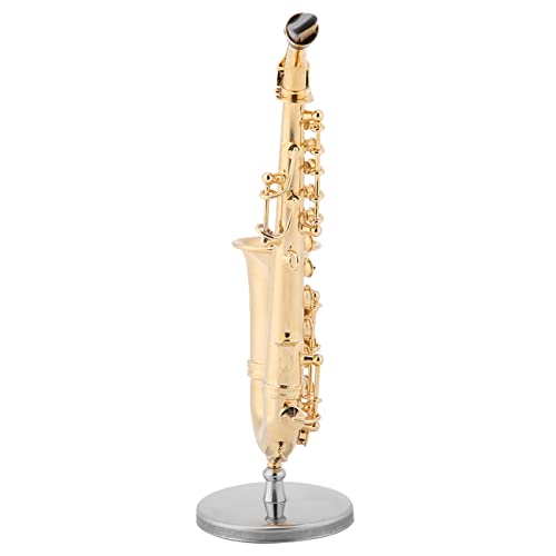 Masyrt Miniatur -Saxophon -Saxophonverzierung 14 × 7 × 5 Miniatur Altaxophon Replik mit Stand und Gehäusegold Plattierinstrumentenmodellschmuck Masyrt Miniatur -Saxophon -Saxophonverzierung 14 × 7 × 5 Miniatur Altaxophon Replik mit Stand und Gehäusegold Plattierinstrumentenmodellschmuck von Masyrt