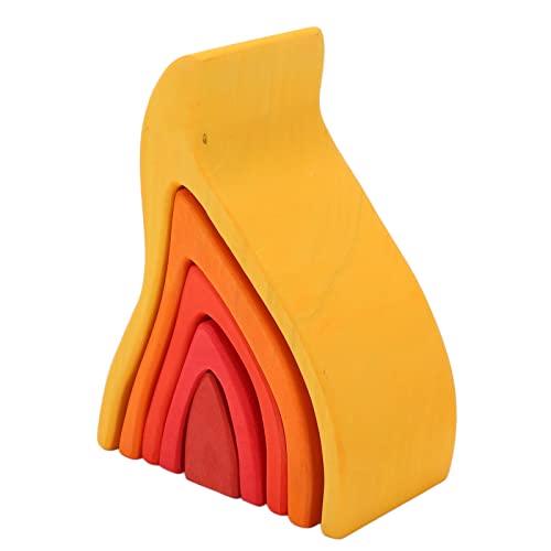 Masyrt Mystical/Fantasy Holzstapler Stapelspielzeug, Holzblock -Puzzlespielzeug für Kreatives Spiel, Stapeln und Sortieren, mit Leuchtenden Farben und Glatt von Masyrt