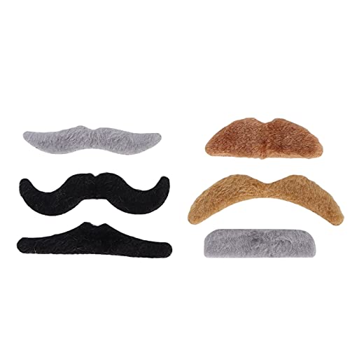 Masyrt Pack von 6 Selbstklebenden Fake -Schnurrbart -Set, Neuheit Individuelle Kostüm Schnurrbart Aufkleber in Schwarz Masyrt Pack von 6 Selbstklebenden Fake -Schnurrbart -Set, Neuheit Individuelle Kostüm Schnurrbart Aufkleber in Schwarz von Masyrt