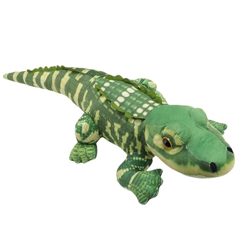 Masyrt Plüsch Gator Spielzeug,Realistisches Lebensechtiges Großes Plüschspielzeug von Kindern,Weiche Realistische Wohnkultur Ausgestopfte Tier Gator Spielzeug für Junge und Kinder (Grün) von Masyrt