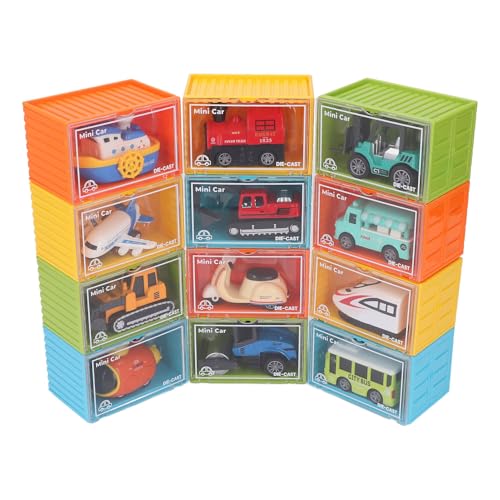 Masyrt Reibungsantriebsautos Spielzeug, Pull-Autos Spielzeug, Legierungsfahrzeuge für Kleinkinder, Lastwagen Bildungsspielzeugauto-Autos für Mädchen, Cartoon-Models, Kleiner und von Masyrt