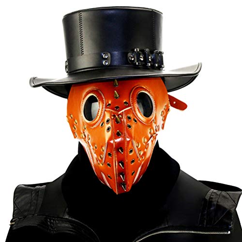 Masyrt Steampunk Doctor -Schnabelmaske,Langschnabel Vogelmaske, Trendige Doktormasken für die Meisten Erwachsenen und Teenager, Ärztemasken für Halloween Cosplay Masquerade (Wie gezeigt) von Masyrt