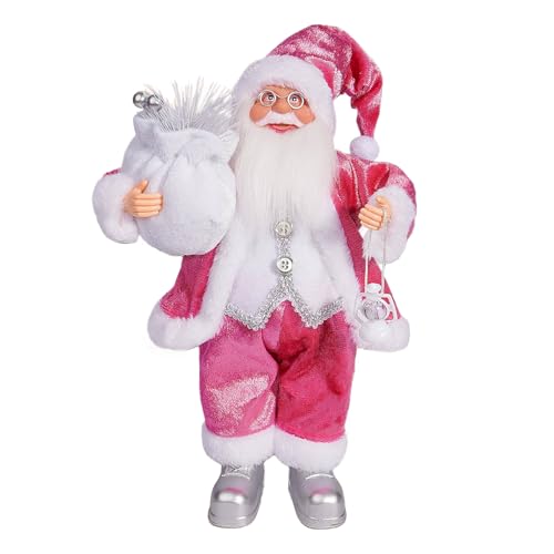 Masyrt Weihnachtsmann-Puppe, 30,5 cm, Stehende Weihnachtsmann-Puppe, Weiche und Hautfreundliche, Langlebige Weihnachtsmann-Stehfigur für Weihnachtsfeiern, Weihnachtsdeko für Zuhause (A) von Masyrt