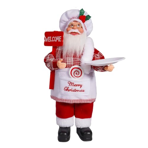 Masyrt Weihnachtsmann-Puppe, 30,5 cm, Stehende Weihnachtsmann-Puppe, Weiche und Hautfreundliche, Langlebige Weihnachtsmann-Stehfigur für Weihnachtsfeiern, Weihnachtsdeko für Zuhause (B) von Masyrt