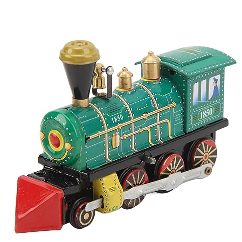 Masyrt Weihnachtszug Toys Clockwork Lokomotive Spielzeug Blechplatte Metall Handgefertigt Vintage Retro Wind -up -Zugspielzeug für Sammelgeschenke Party Geburtstag von Masyrt