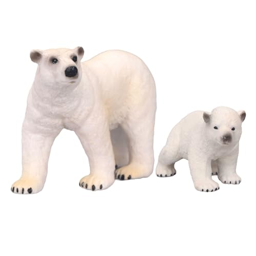 Masyrt Weiße Bär Figur Spielzeug Lebensee Dekorative Tierskulptur Ornament für Weihnachten Geburtstag Geschenke für 2pcs Masyrt Weiße Bär Figur Spielzeug Lebensee Dekorative Tierskulptur Ornament für Weihnachten Geburtstag Geschenke für 2pcs von Masyrt
