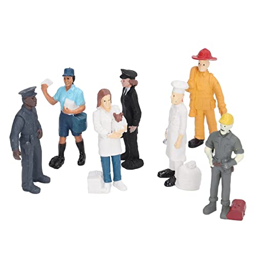 Menschliche Figuren Charakter Modell 7 Teile Menschliche Figuren Solid Umweltfreundliche PVC Working People Model Helle Farben Charaktermodell Spielzeug von Masyrt