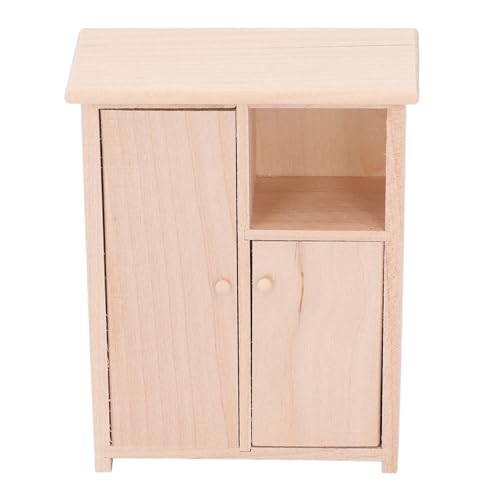 Puppenhausmöbel Im Maßstab 1:12, Miniatur-Schrank mit 2 Türen, Handgefertigtes Puppenhauszubehör aus Birkenholz mit 2 Türen, für Puppenhausdekoration und Fotografie-Requisite Puppenhausmöbel Im Maßstab 1:12, Miniatur-Schrank mit 2 Türen, Handgefertigtes Puppenhauszubehör aus Birkenholz mit 2 Türen, für Puppenhausdekoration und Fotografie-Requisite von Masyrt