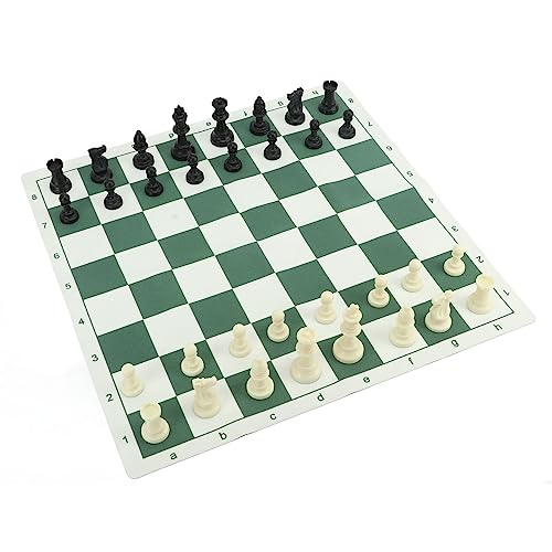 Schach -Set PS Plastik für Erwachsene mit Pu Mat Storage Bag Internationales Brettspiel Schach -Set PS Plastik für Erwachsene mit Pu Mat Storage Bag Internationales Brettspiel von Masyrt