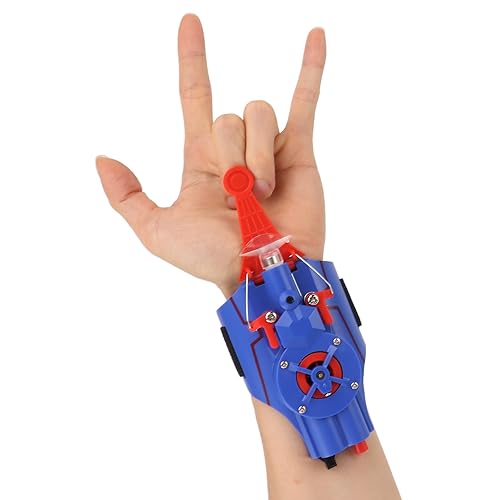 Spider Web Shoot für Kinder und Männer, Wiederaufladbare Kunststoff -Hand -Auge -Koordination Automatischer Web -Streichstraße Launcher, Zwei Geräte für Junge Mädchen Männer (Blau) von Masyrt