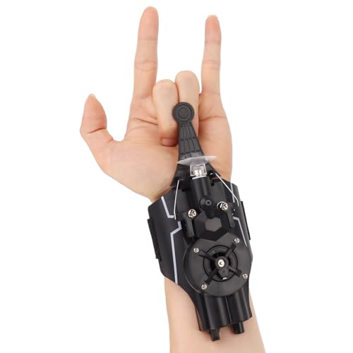 Spider Web Shoot für Kinder und Männer, Wiederaufladbare Kunststoff -Hand -Auge -Koordination Automatischer Web -Streichstraße Launcher, Zwei Geräte für Junge Mädchen Männer (Schwarz) von Masyrt