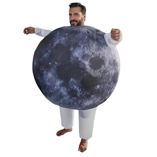 MatGui Aufblasbares Mondkostüm für Erwachsene, Halloween-Cosplay-Outfit für Partys, lustiges Weltraumthema verkleiden MatGui Aufblasbares Mondkostüm für Erwachsene, Halloween-Cosplay-Outfit für Partys, lustiges Weltraumthema verkleiden von MatGui